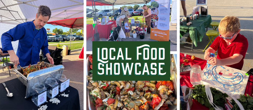 Local Food Showcase banner showing taste tests and kids activities from previous year's event